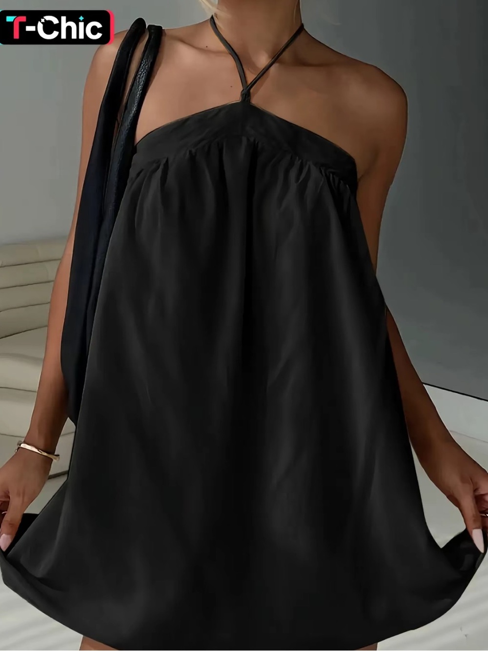 Black mini dress